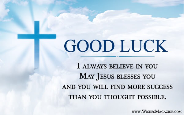 Religious Good Luck Messages Greeting Card