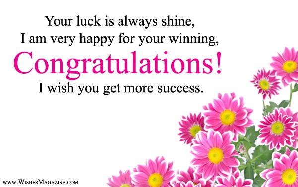 Congratulations Messages For Winning