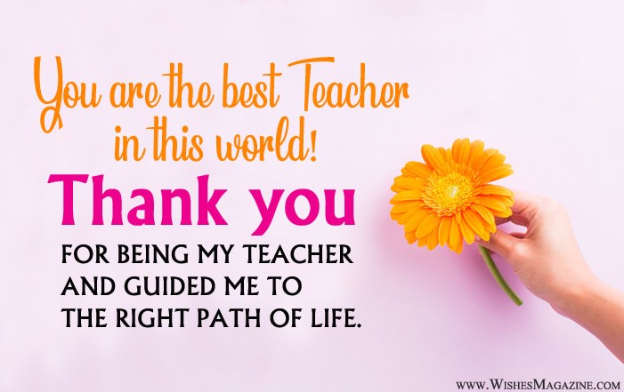 Thank You Message For Teacher