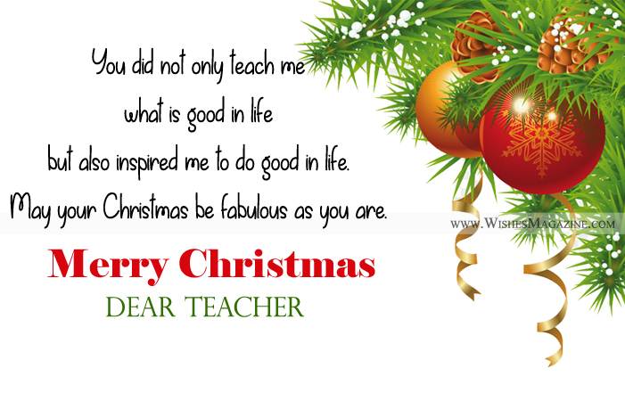 Christmas Wishes Messages For Teachers | Merry Christmas Teacher