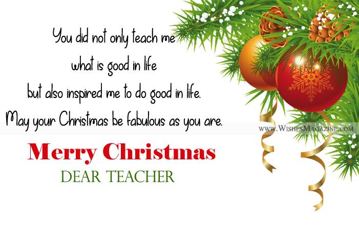 christmas card messages for teachers